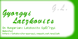 gyorgyi latzkovits business card